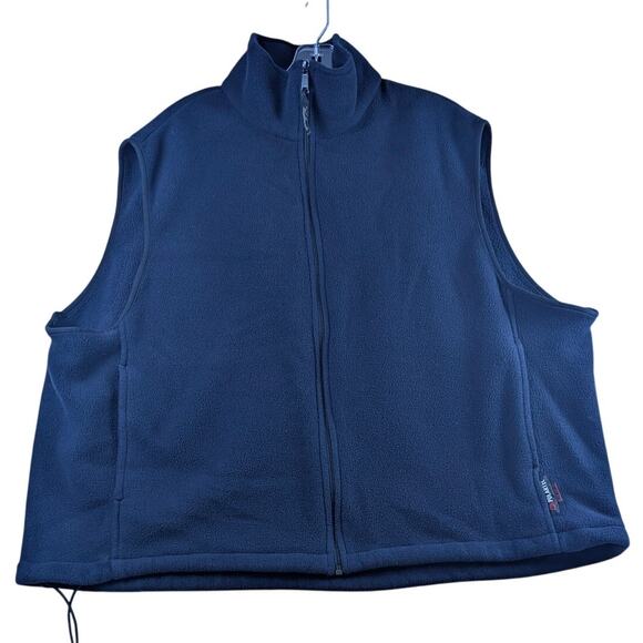 Woolrich Polartec Fleece Vest Mens 2XL Gray Full Zip Pockets Lightweight Outdoor - Picture 1 of 9